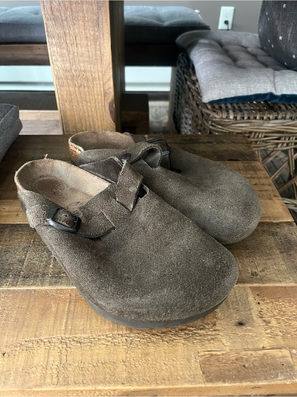 Birkenstock Women's Suede Clogs in Brown
